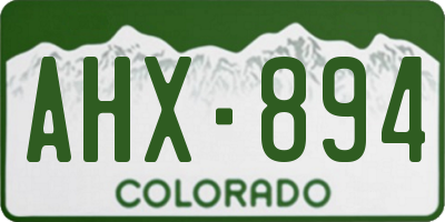 CO license plate AHX894