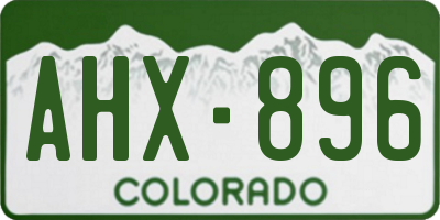 CO license plate AHX896