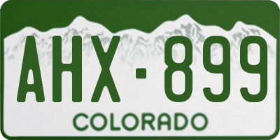 CO license plate AHX899