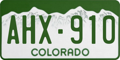 CO license plate AHX910