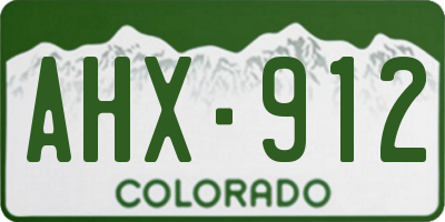 CO license plate AHX912
