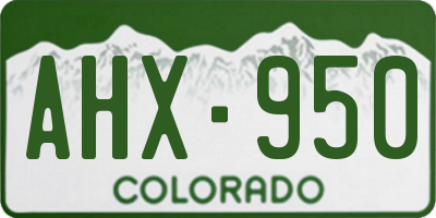 CO license plate AHX950
