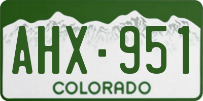 CO license plate AHX951