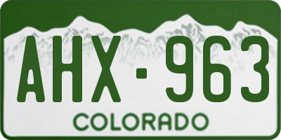 CO license plate AHX963