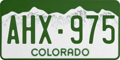 CO license plate AHX975