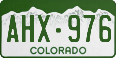 CO license plate AHX976