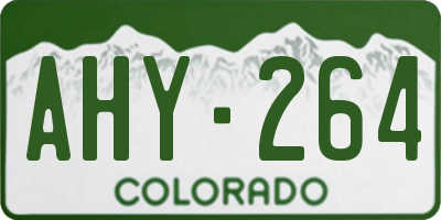 CO license plate AHY264