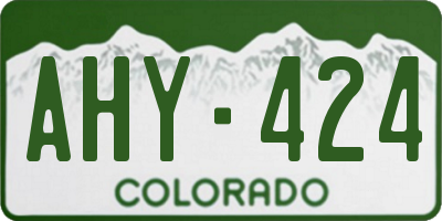 CO license plate AHY424