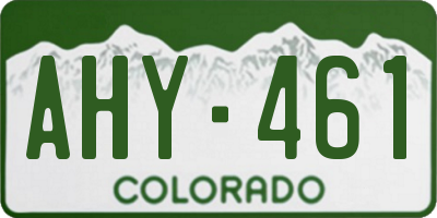 CO license plate AHY461