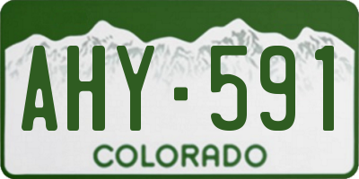 CO license plate AHY591