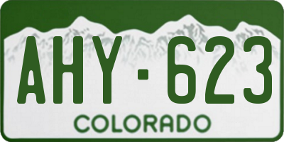 CO license plate AHY623