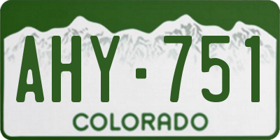 CO license plate AHY751