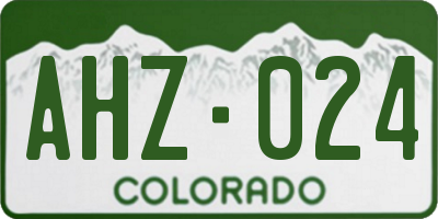 CO license plate AHZ024