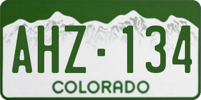 CO license plate AHZ134