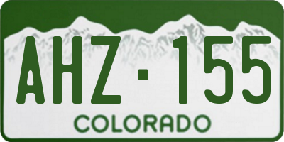 CO license plate AHZ155