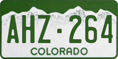 CO license plate AHZ264