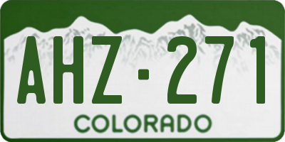 CO license plate AHZ271