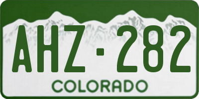 CO license plate AHZ282