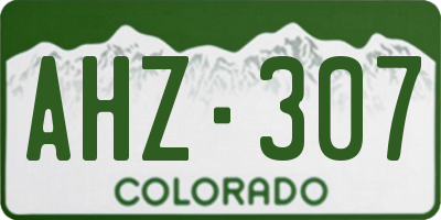 CO license plate AHZ307