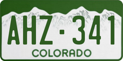 CO license plate AHZ341