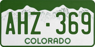 CO license plate AHZ369