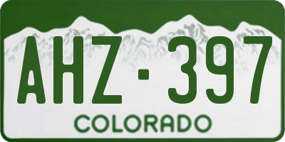 CO license plate AHZ397
