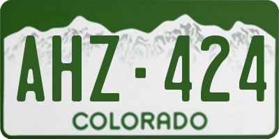 CO license plate AHZ424