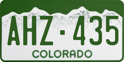 CO license plate AHZ435