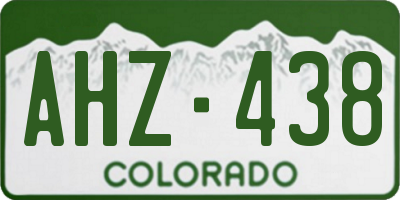 CO license plate AHZ438