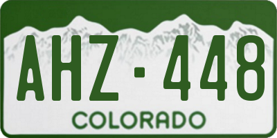CO license plate AHZ448