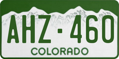 CO license plate AHZ460