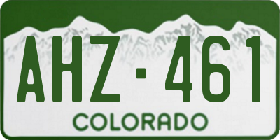 CO license plate AHZ461