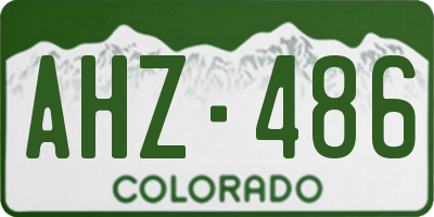 CO license plate AHZ486