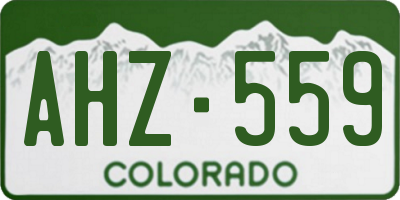 CO license plate AHZ559