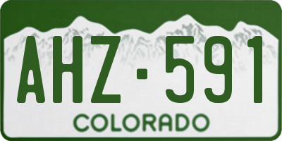 CO license plate AHZ591