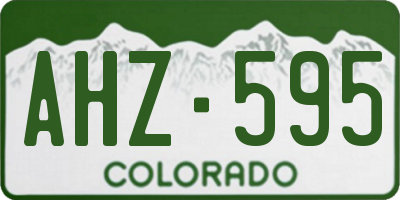 CO license plate AHZ595