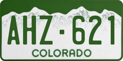 CO license plate AHZ621