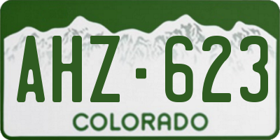CO license plate AHZ623