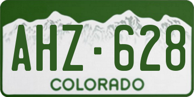 CO license plate AHZ628