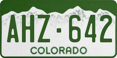 CO license plate AHZ642