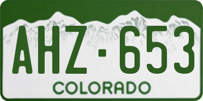 CO license plate AHZ653