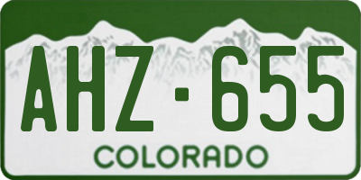 CO license plate AHZ655