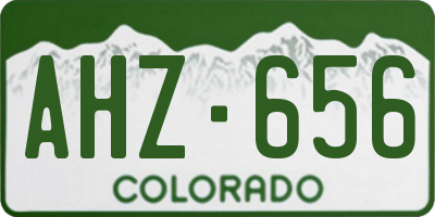 CO license plate AHZ656