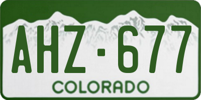 CO license plate AHZ677