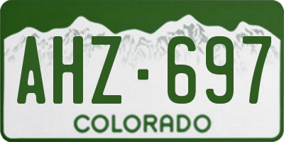 CO license plate AHZ697