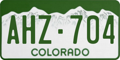 CO license plate AHZ704