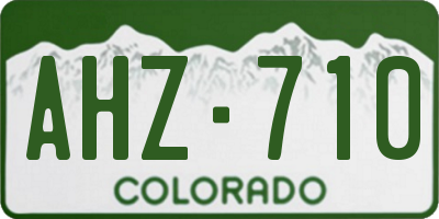 CO license plate AHZ710