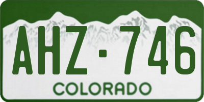CO license plate AHZ746