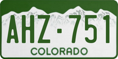 CO license plate AHZ751