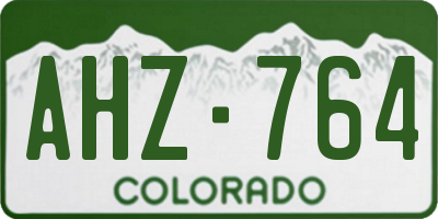 CO license plate AHZ764
